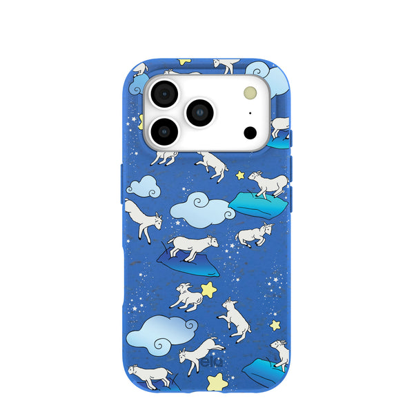 Electric Blue Sheep Dreamers iPhone 17 Pro Case – Pela Case