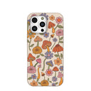 Coque iPhone 16 Pro Max motif coquillages, champignons et fleurs