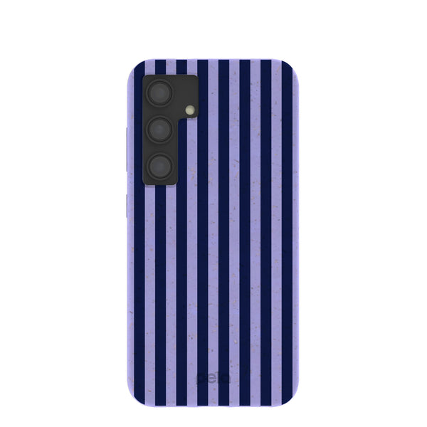 Lavender Small Navy Stripes Samsung Galaxy S24 Case – Pela Case
