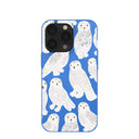 Electric Blue Snowy Owls iPhone 13 Pro Case