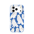 Coque pour iPhone 17 Pro Motif Hiboux des neiges bleu électrique