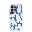 Coque Samsung Galaxy S26 Ultra motif chouettes des neiges bleu électrique