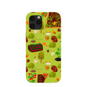 Coque iPhone 12 Pro Max vert sauge, motif jardin printanier