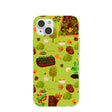 Coque iPhone 14 Plus vert sauge, jardin printanier
