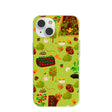 Coque iPhone 14 vert sauge, jardin printanier