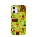 Coque iPhone 16 vert sauge, jardin printanier