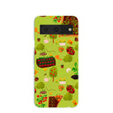 Coque Google Pixel 8 vert sauge, motif jardin printanier