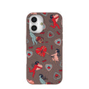 Coque iPhone 16 Chocolat Fraise Cupidon