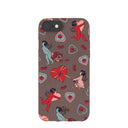 Coque iPhone 6/6s/7/8/SE motif Cupidon fraise marron chocolat