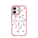 Clear Summer Berries iPhone 17 Case With Petal Pink Ridge (MagSafe included)