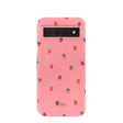 Coque Google Pixel 8a rose bonbon et baies d'été