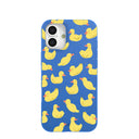 Coque iPhone 16 Plus bleu électrique Sunny Ducklings
