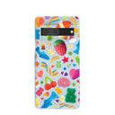 Coque Google Pixel 7 Super Gummies bleu poudré