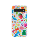 Coque Google Pixel 8a Super Gummies bleu poudré