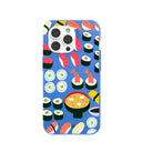 Coque iPhone 14 Pro Bleu Électrique Sushi Night
