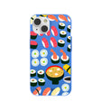 Coque iPhone 14 bleu électrique Sushi Night