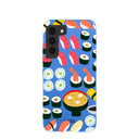 Coque Samsung Galaxy S22 Sushi Night bleu électrique