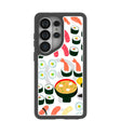 Coque transparente Sushi Night pour Samsung Galaxy S26 Ultra avec bordure noire (chargeur magnétique inclus) 