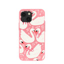Coque pour iPhone 13 Mini Motif Swan Garden Rose Bubblegum