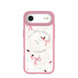 Clear Swan Garden iPhone Air Case With Petal Pink Ridge (MagSafe included)