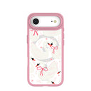 Clear Swan Garden iPhone Air Case With Petal Pink Ridge (MagSafe included)