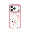 Coque Clear Swan Garden pour iPhone 17 Pro avec motif pétale rose (MagSafe inclus)