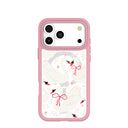 Coque Clear Swan Garden pour iPhone 17 Pro Max avec motif pétale rose (MagSafe inclus)
