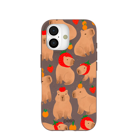 Chocolate Brown Sweet Capybaras iPhone 17 Case Chocolate Brown Sweet Capybaras iPhone 17 Case