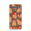 Coque Google Pixel 6a à motif capybaras marron chocolat