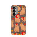 Coque Samsung Galaxy S26 motif capybaras chocolat.