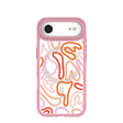 Coque transparente Sweet Doodles pour iPhone Air avec motif pétale rose (MagSafe inclus)