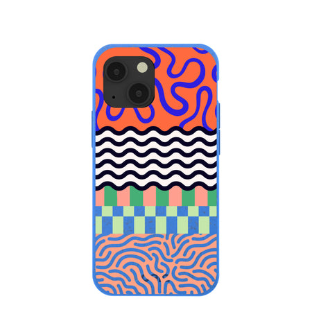 Electric Blue Tangerine Mix iPhone 13 Mini Case – Pela Case