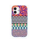 Coque iPhone 17 Mix Tangerine Bleu Électrique