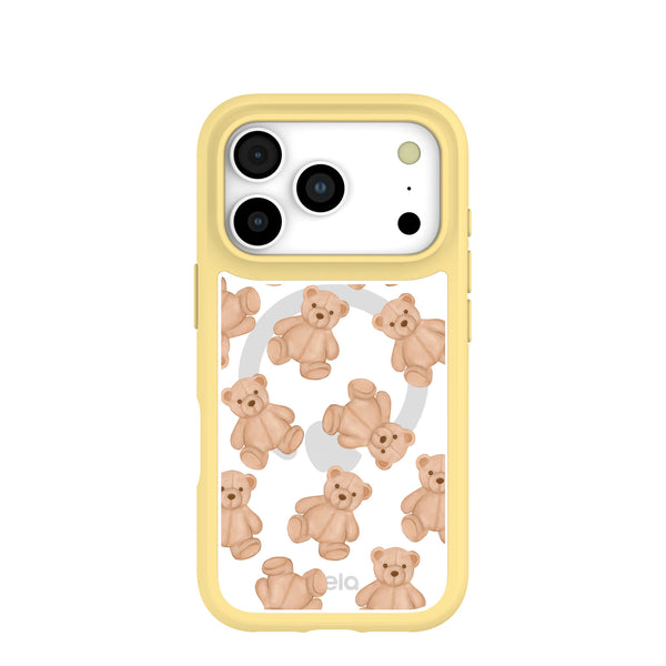 Clear Teddy Love iPhone 17 Pro Case With Sunbeam Ridge (MagSafe