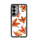 Coque transparente Tiger Lily pour Samsung Galaxy S26+(Plus) avec bordure noire (chargement magnétique inclus)