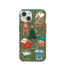 Coque iPhone 14 Forêt et Tinsel Town