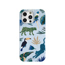 Coque iPhone 16 Pro Max Forêt tropicale bleu poudre