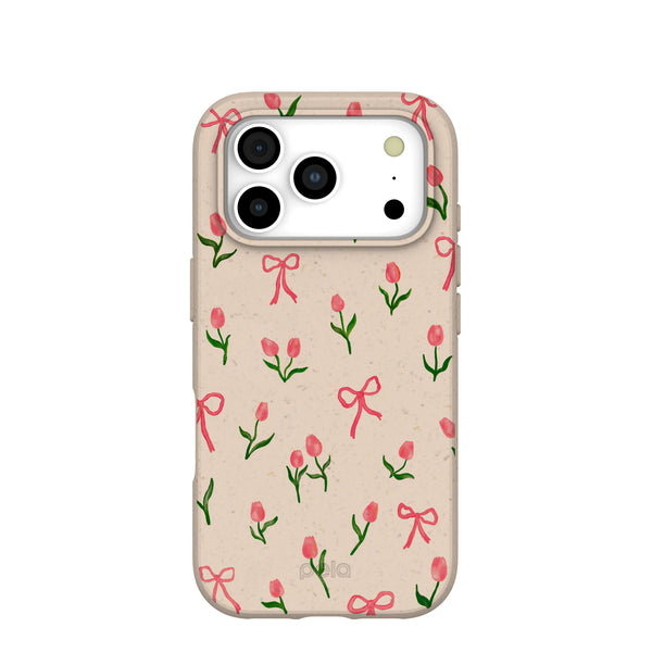 Seashell Tulip Bliss iPhone 17 Pro Case – Pela Case