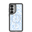 Clear Tulip Dreams Samsung Galaxy S26 Case With Noir Ridge (Magnetic Charging included)