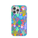 Electric Blue Underwater Blooms iPhone 14 Pro Max Case