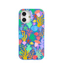 Electric Blue Underwater Blooms iPhone 16 Case