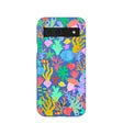Coque Google Pixel 8a à motif fleurs sous-marines bleu électrique