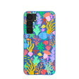 Coque Samsung Galaxy S25+(Plus) à motif fleurs sous-marines bleu électrique