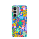 Coque Samsung Galaxy S26 à motif de fleurs sous-marines bleu électrique