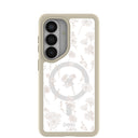 Clear Vanilla Flora Samsung Galaxy S26 Case With London Fog Ridge (Magnetic Charging included)