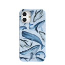 Powder Blue Whales iPhone 16 Plus Case