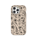 Coque iPhone 15 Pro Motif coquillage et fleurs sauvages