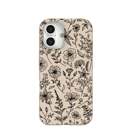 Seashell Wild Flower iPhone 16 Case – Pela Case