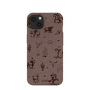 Coque Wild Frontier marron chocolat pour iPhone 13