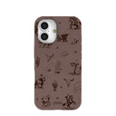 Coque iPhone 16 Wild Frontier marron chocolat